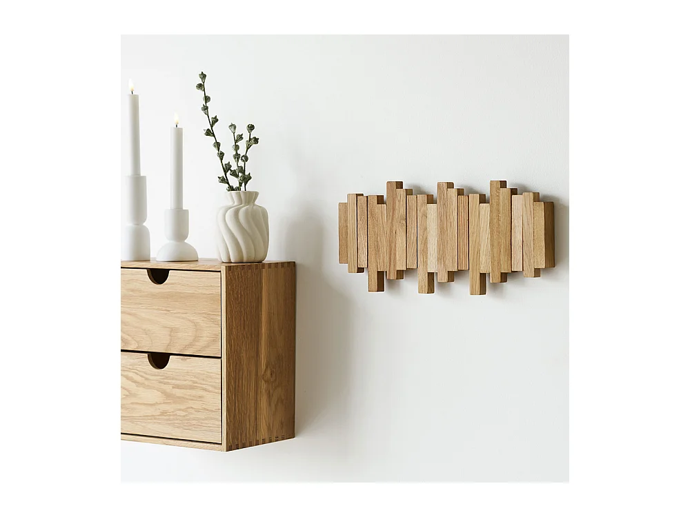 Tove Wandgarderobe 4 Haken Eiche.