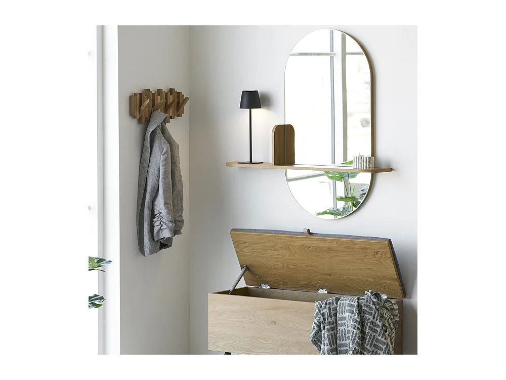 Tove Wandgarderobe 4 Haken Eiche.