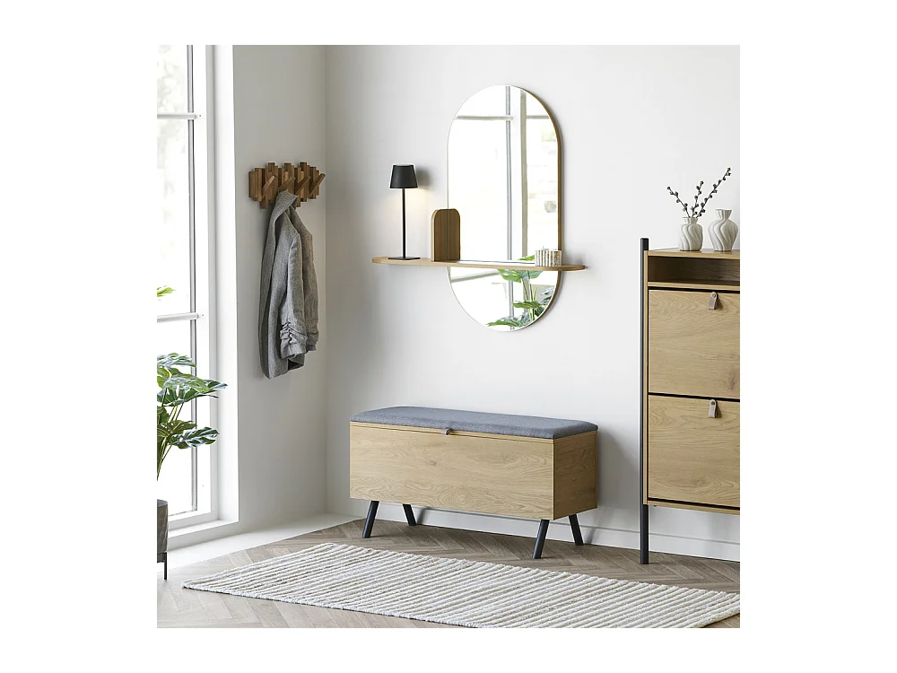 Tove Wandgarderobe 4 Haken Eiche.