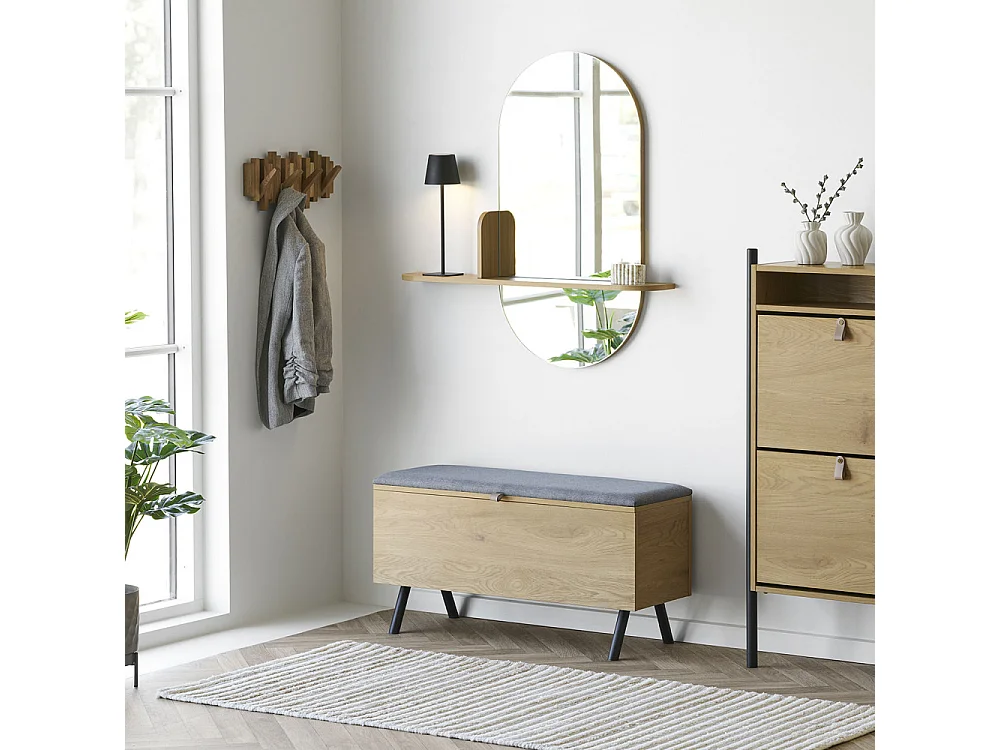 Caltra - Porte-manteaux en bois L40cm - Bois clair