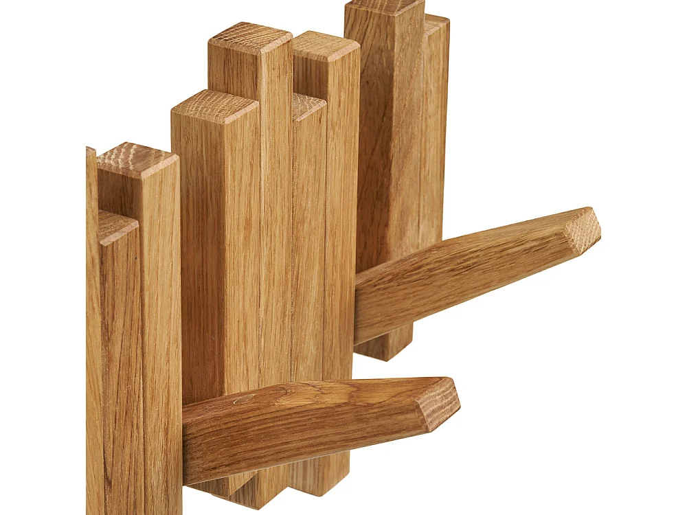 Caltra - Porte-manteaux en bois L40cm - Bois clair