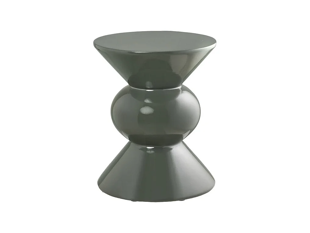 Iben Couchtisch Eckentisch Ø34cm grün.