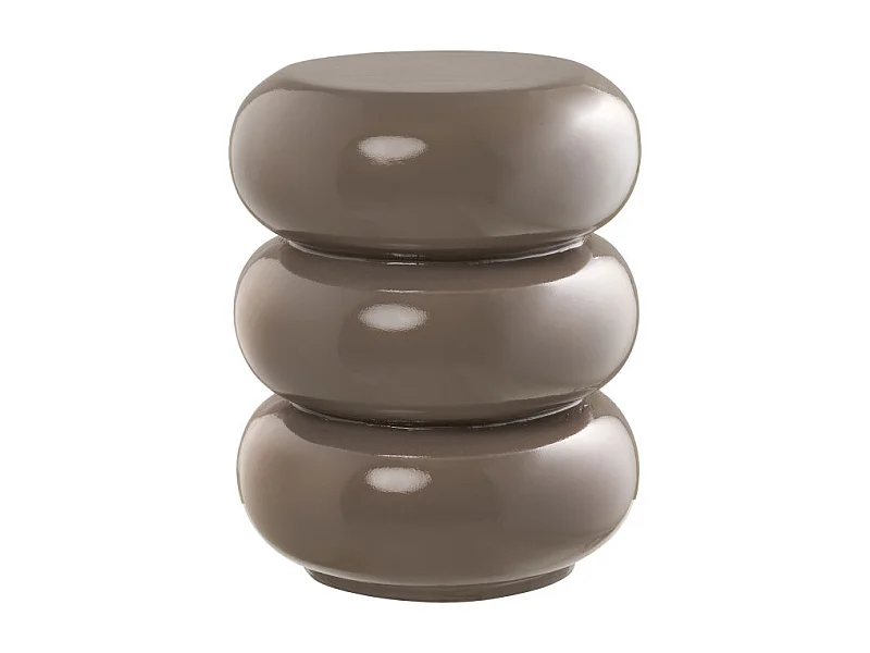 Iben Couchtisch Eckentisch Ø35,5cm braun.