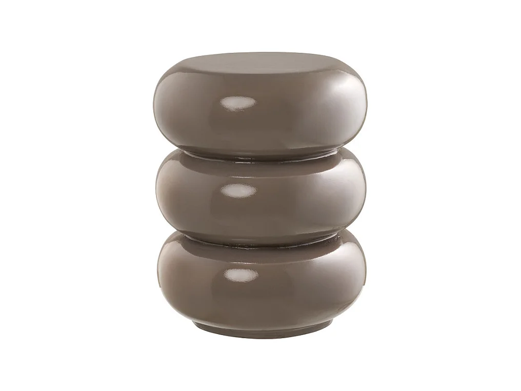 Rosolina - Table d'appoint ronde en fibre de verre 35.5x35.5cm - Marron