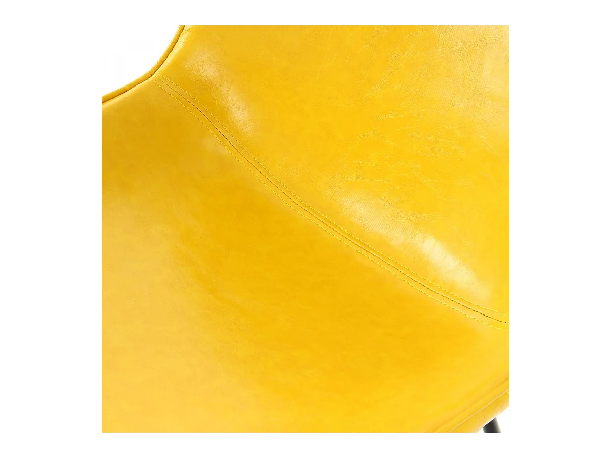 Chaise semi artisanal LOT DE 2 ATA 64,5x49,5x81 jaune