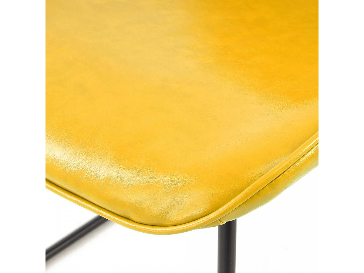 Chaise semi artisanal LOT DE 2 ATA 64,5x49,5x81 jaune
