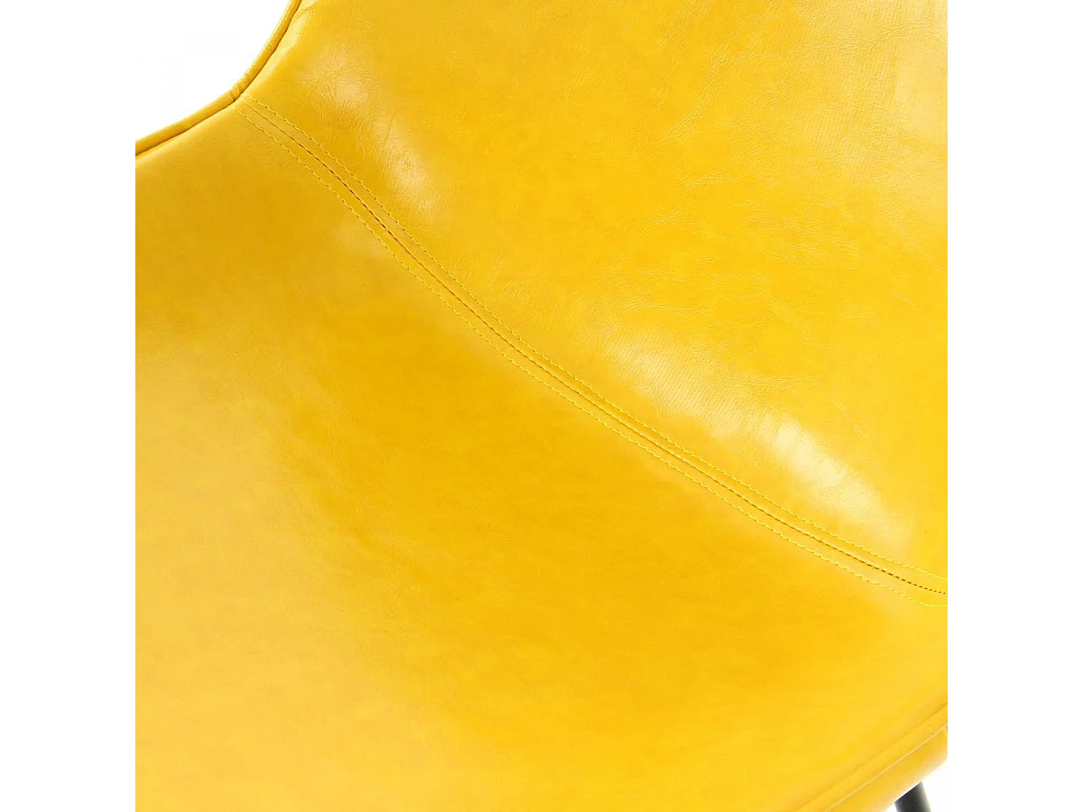Chaise semi artisanal LOT DE 2 ATA 64,5x49,5x81 jaune