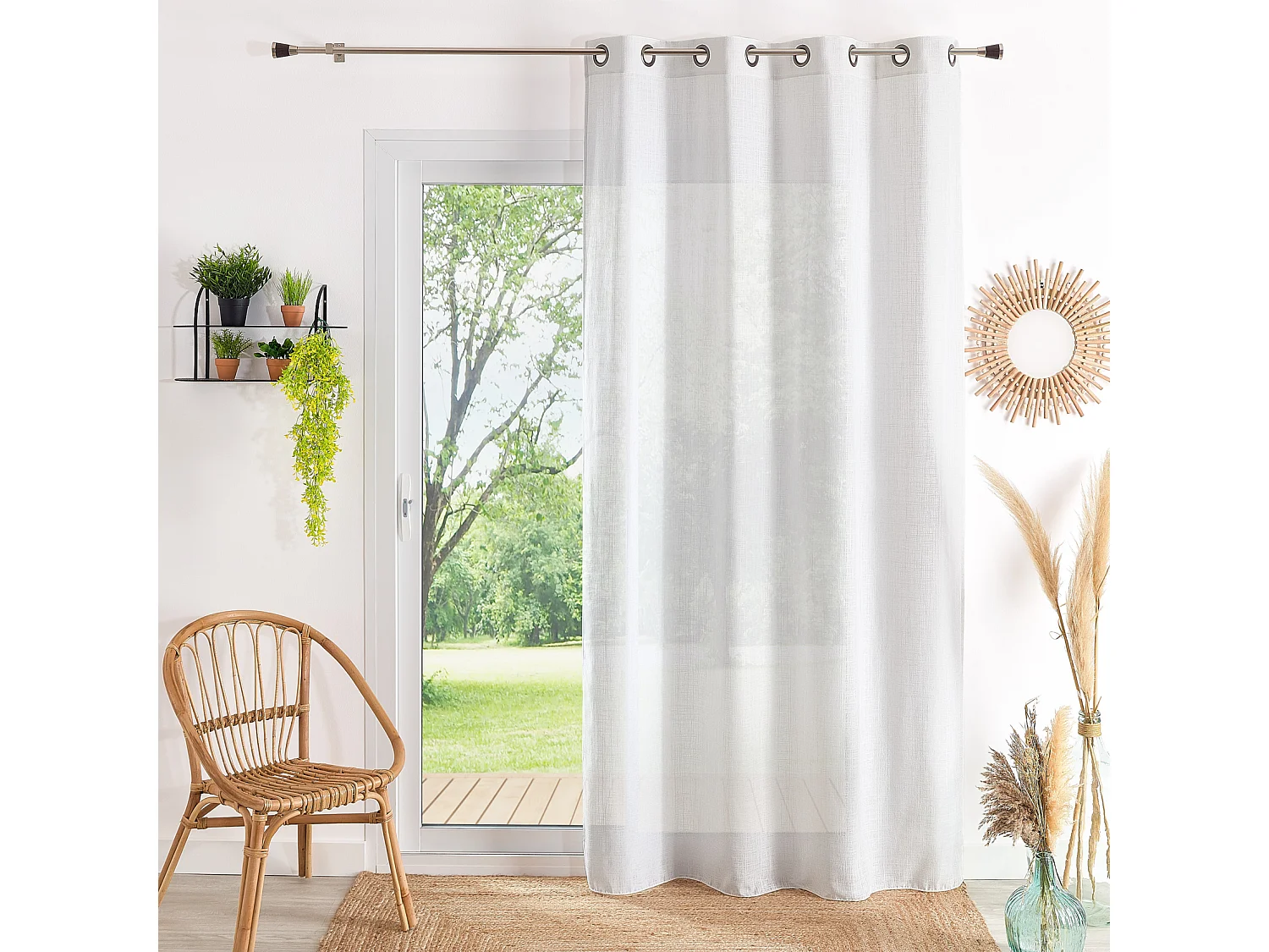 Feuerhemmende Gardine Nicht Feuer M1 und Verstärkungsband