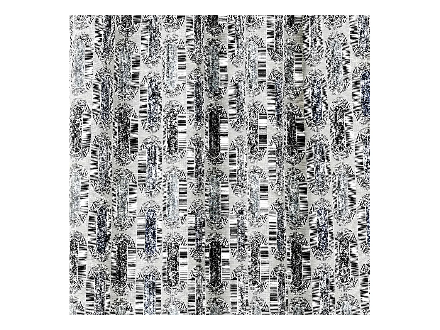 Cortina traslúcida con motivos retro