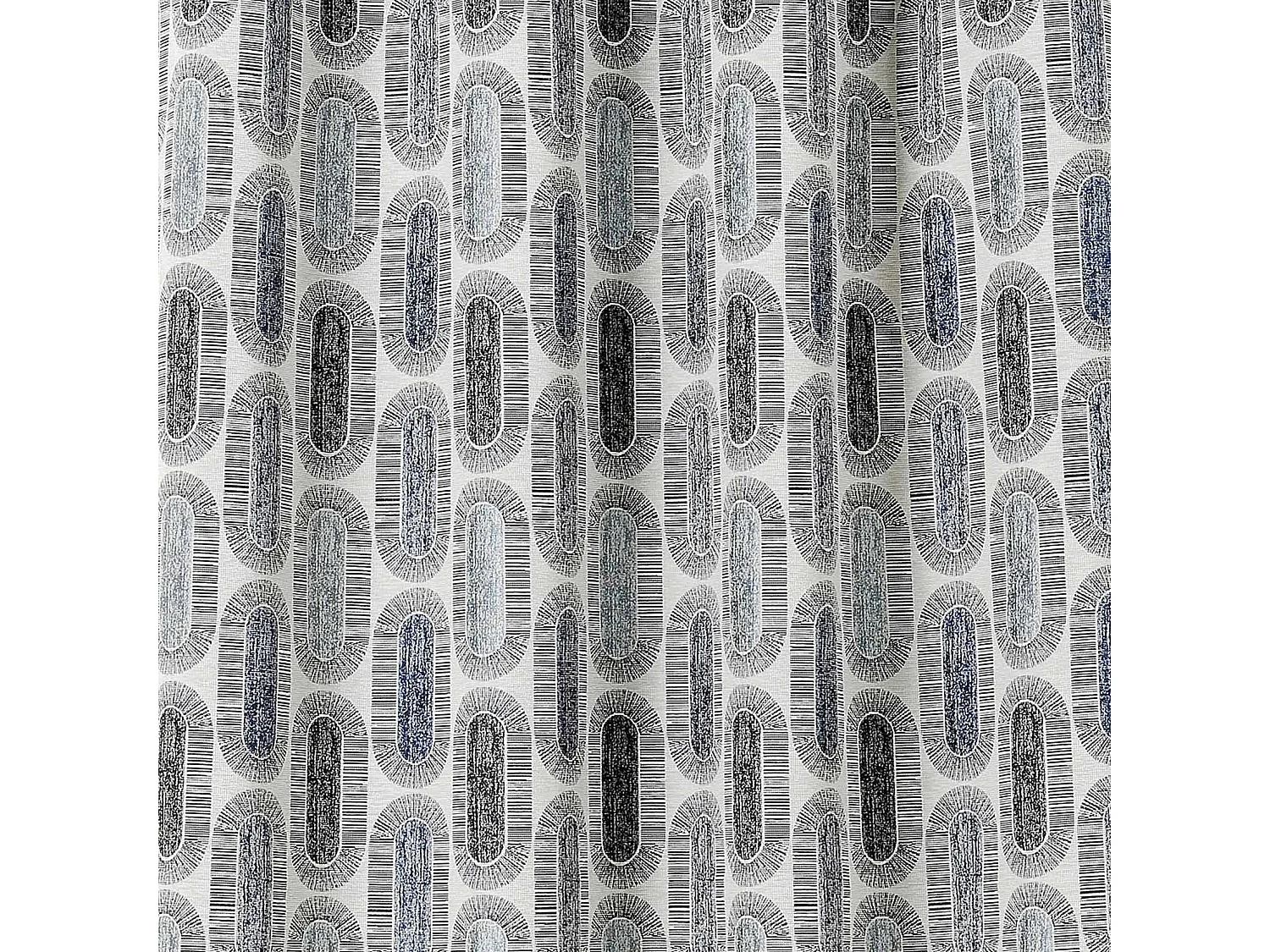 Cortina traslúcida con motivos retro