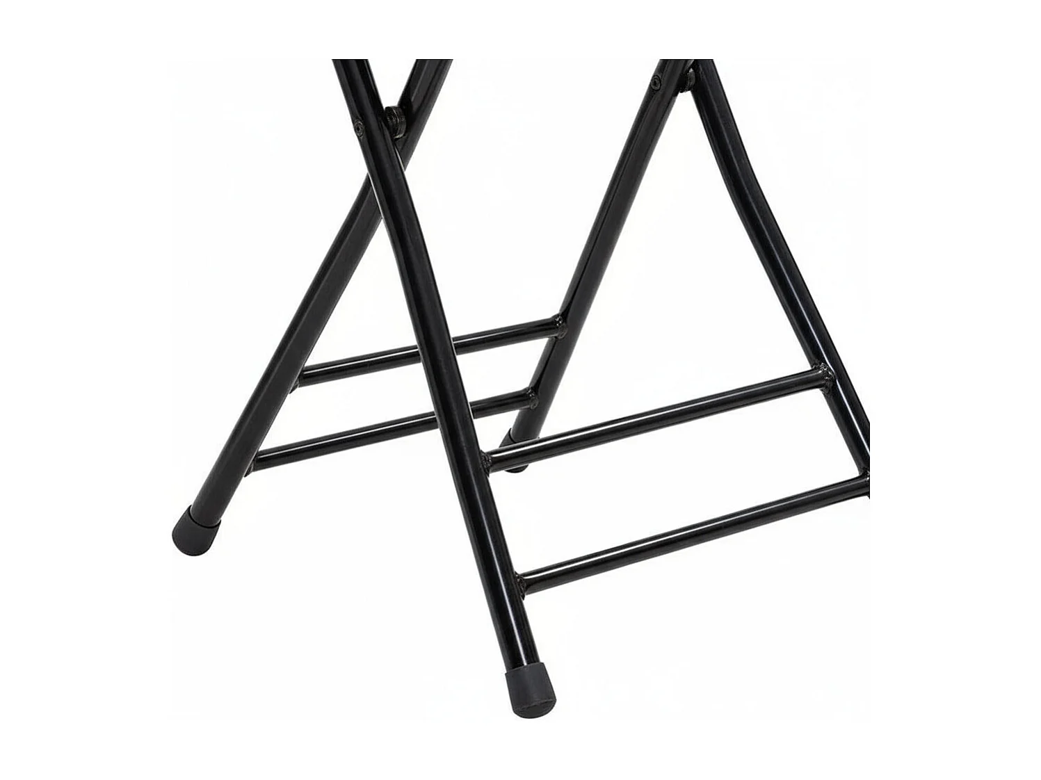Lot de 10 Tabouret Pliant en Métal Noir – Ø30x44x76 cm