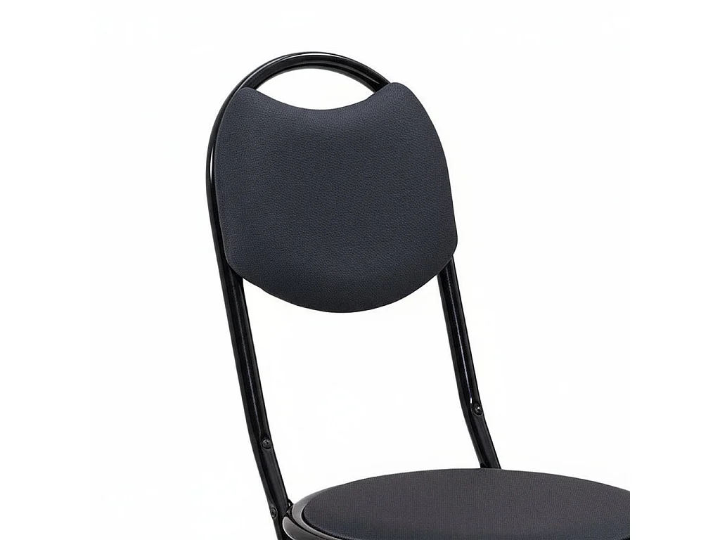 Lot de 10 Tabouret Pliant en Métal Noir – Ø30x44x76 cm