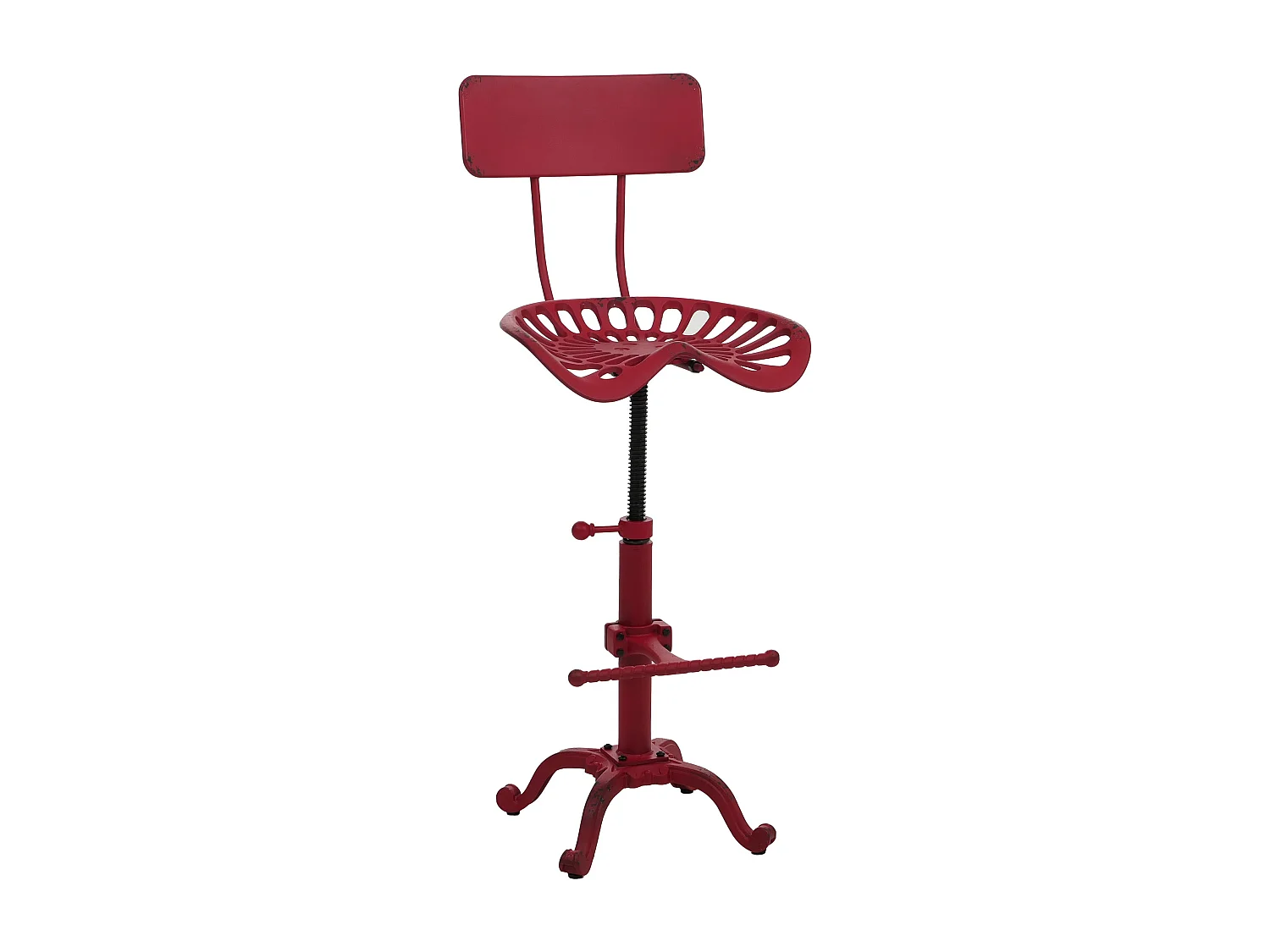 Tabouret de bar MCW-N26,  rouge