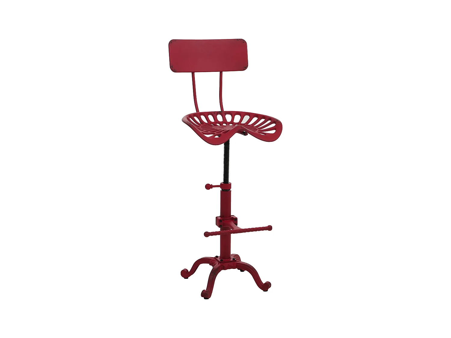 Taburete de bar MCW-N26,  rojo