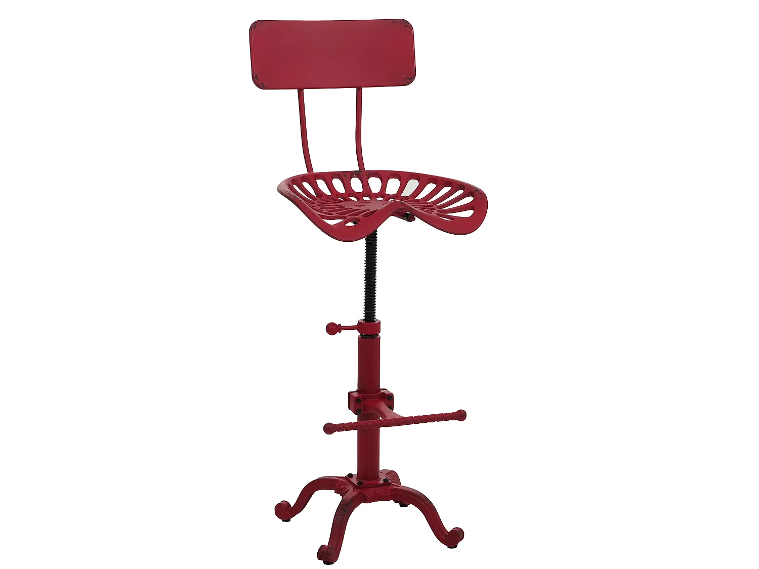 Tabouret de bar MCW-N26,  rouge