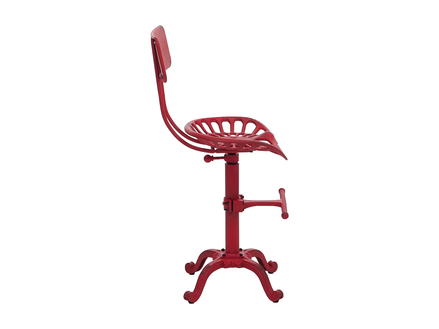 Tabouret de bar MCW-N26,  rouge