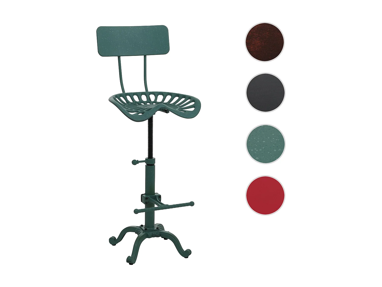 Tabouret de bar MCW-N26,  vert