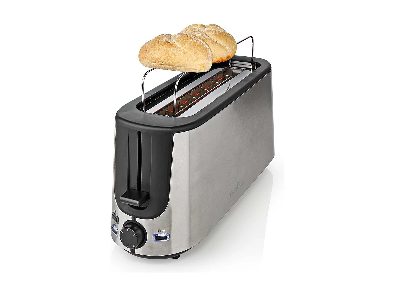 Nedis Grille pain 1 fente 1000w gris - KABT310EAL