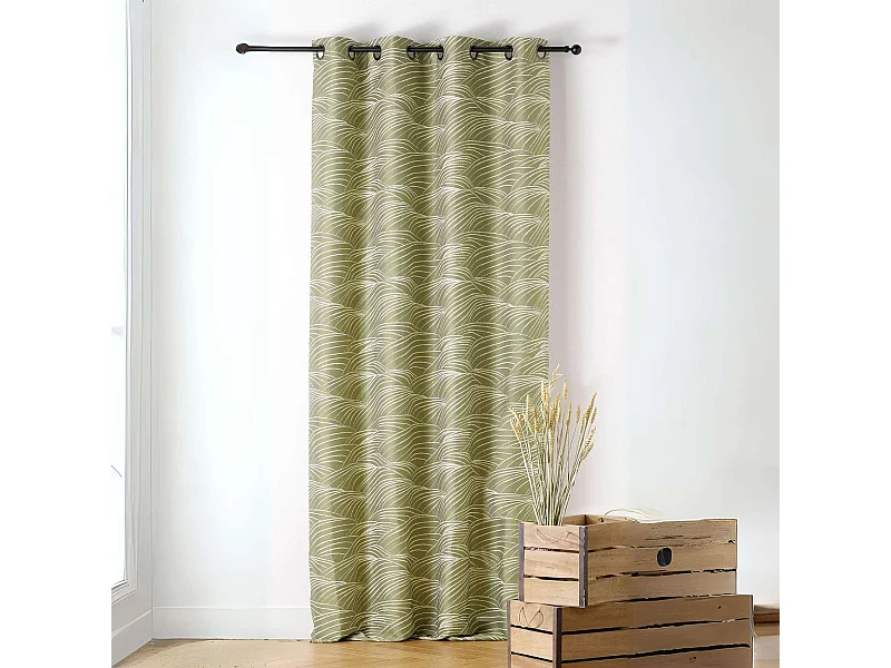 Cortina con motivos de laderas de viñedos