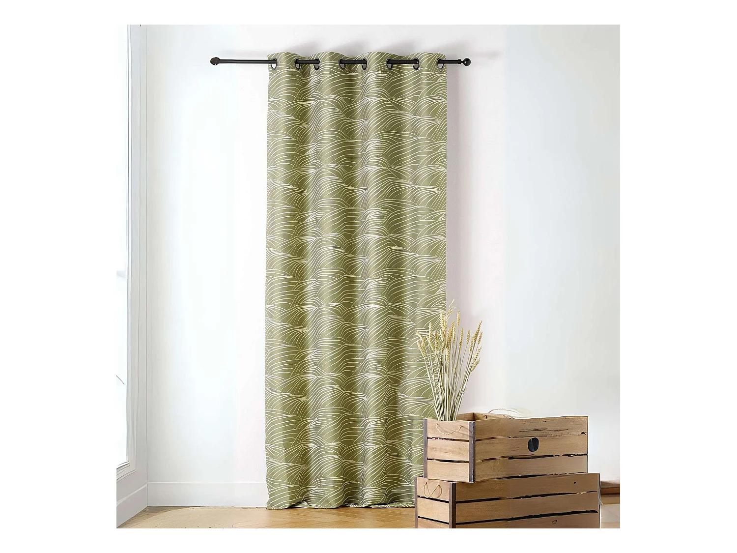 Cortina con motivos de laderas de viñedos