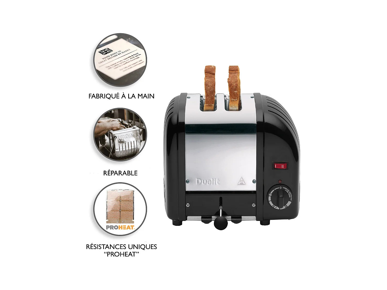 Dualit Grille-pain 2 fentes 1200w noir - 20250