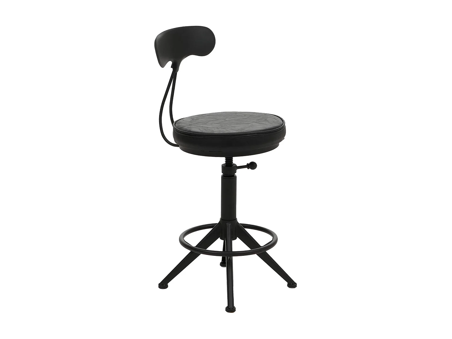 Stołki barowe MCW-O84 (zestaw 2 szt.),  czarny