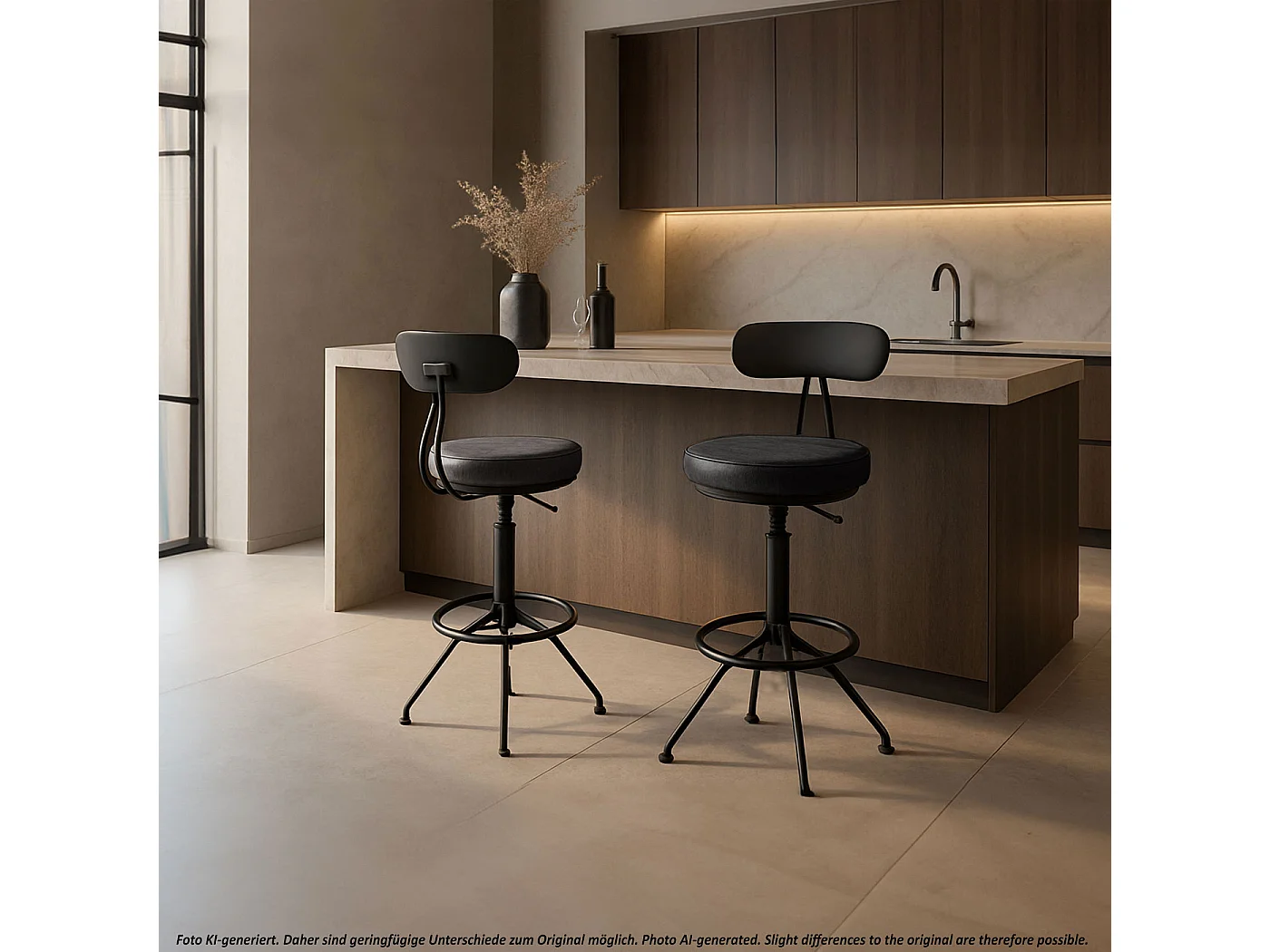 Stołki barowe MCW-O84 (zestaw 2 szt.),  czarny