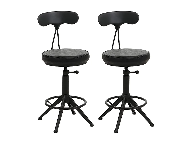 Stołki barowe MCW-O84 (zestaw 2 szt.),  czarny