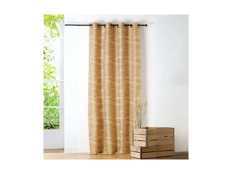 Cortina con motivos de laderas de viñedos