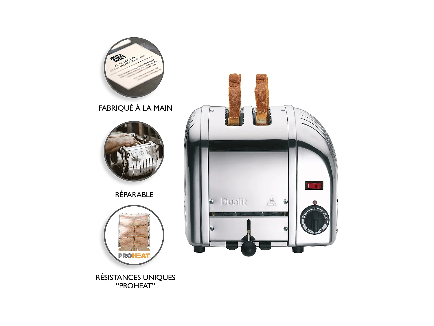 Dualit Grille-pain 2 fentes 1200w inox - 20258