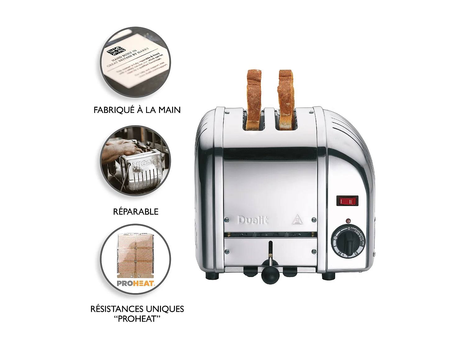 Dualit Grille-pain 2 fentes 1200w inox - 20258