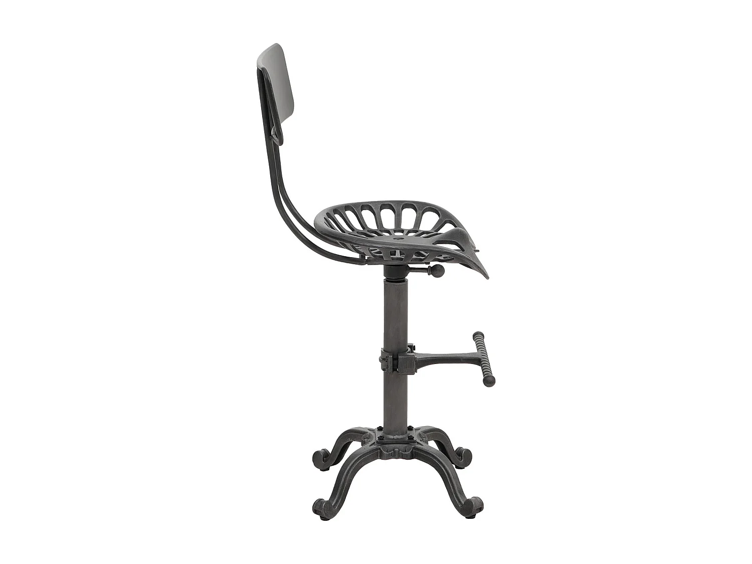 Tabouret de bar MCW-N26,  noir-argent