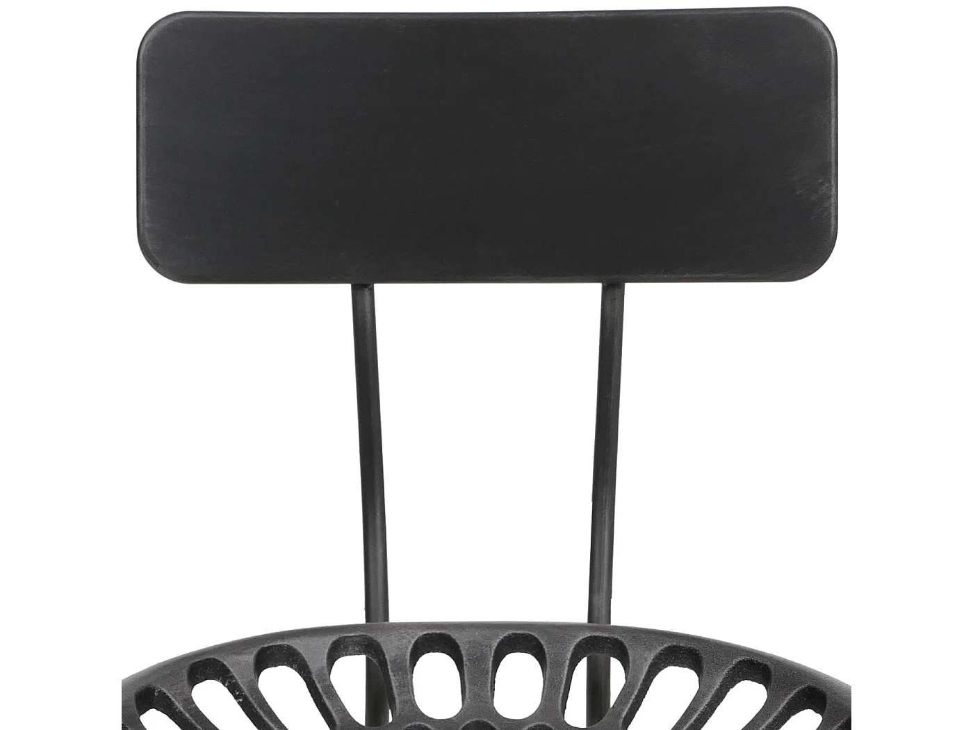 Stołek barowy MCW-N26,  czarno-srebrny