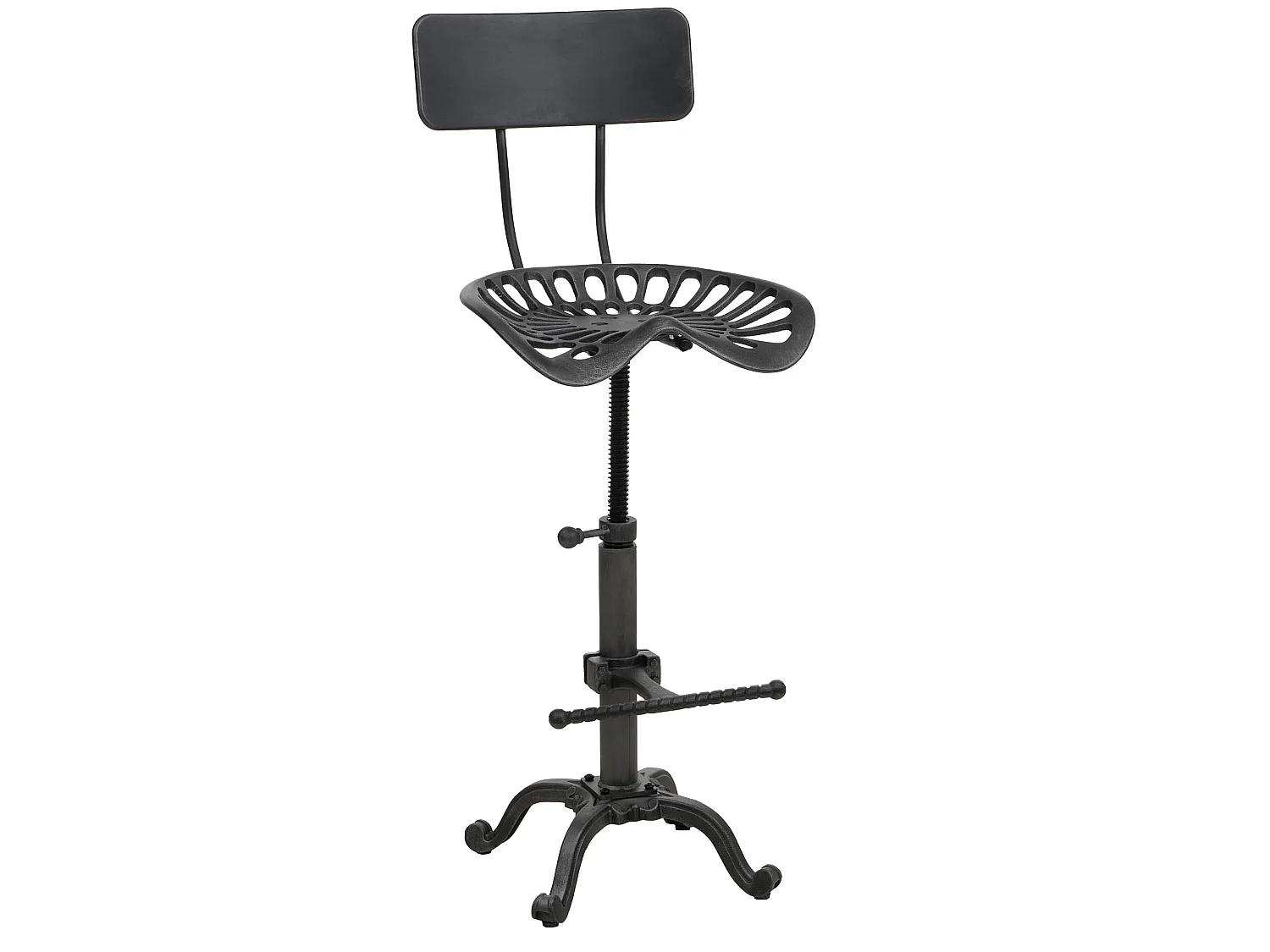 Barhocker MCW-N26, Schwarz-silber