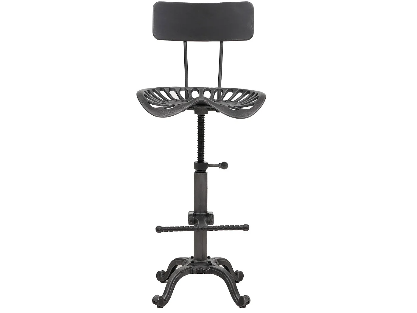 Barhocker MCW-N26, Schwarz-silber
