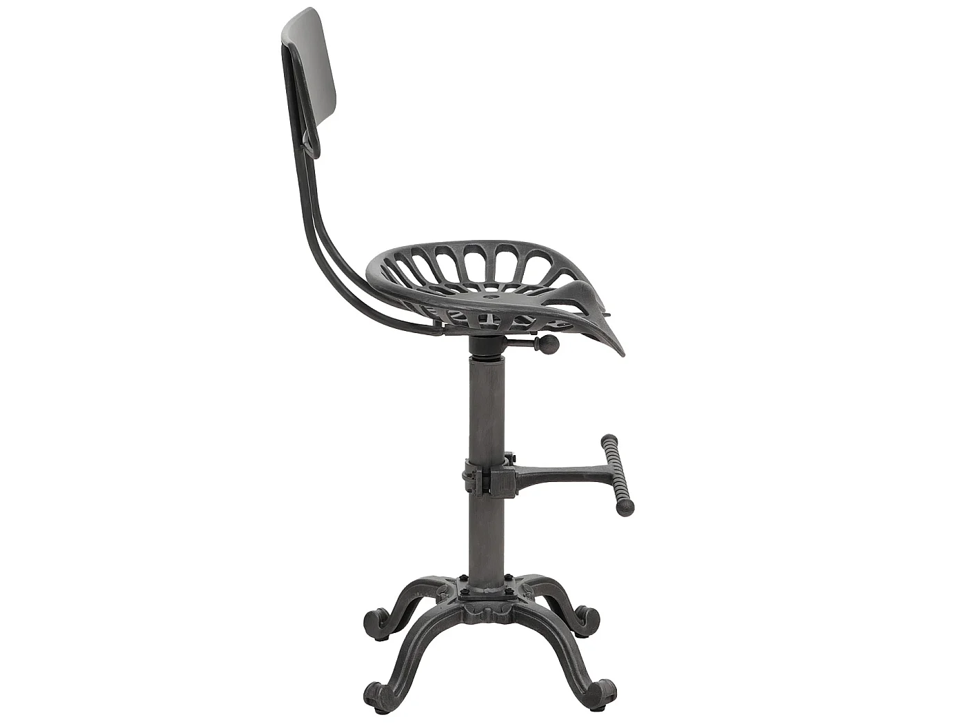 Barhocker MCW-N26, Schwarz-silber