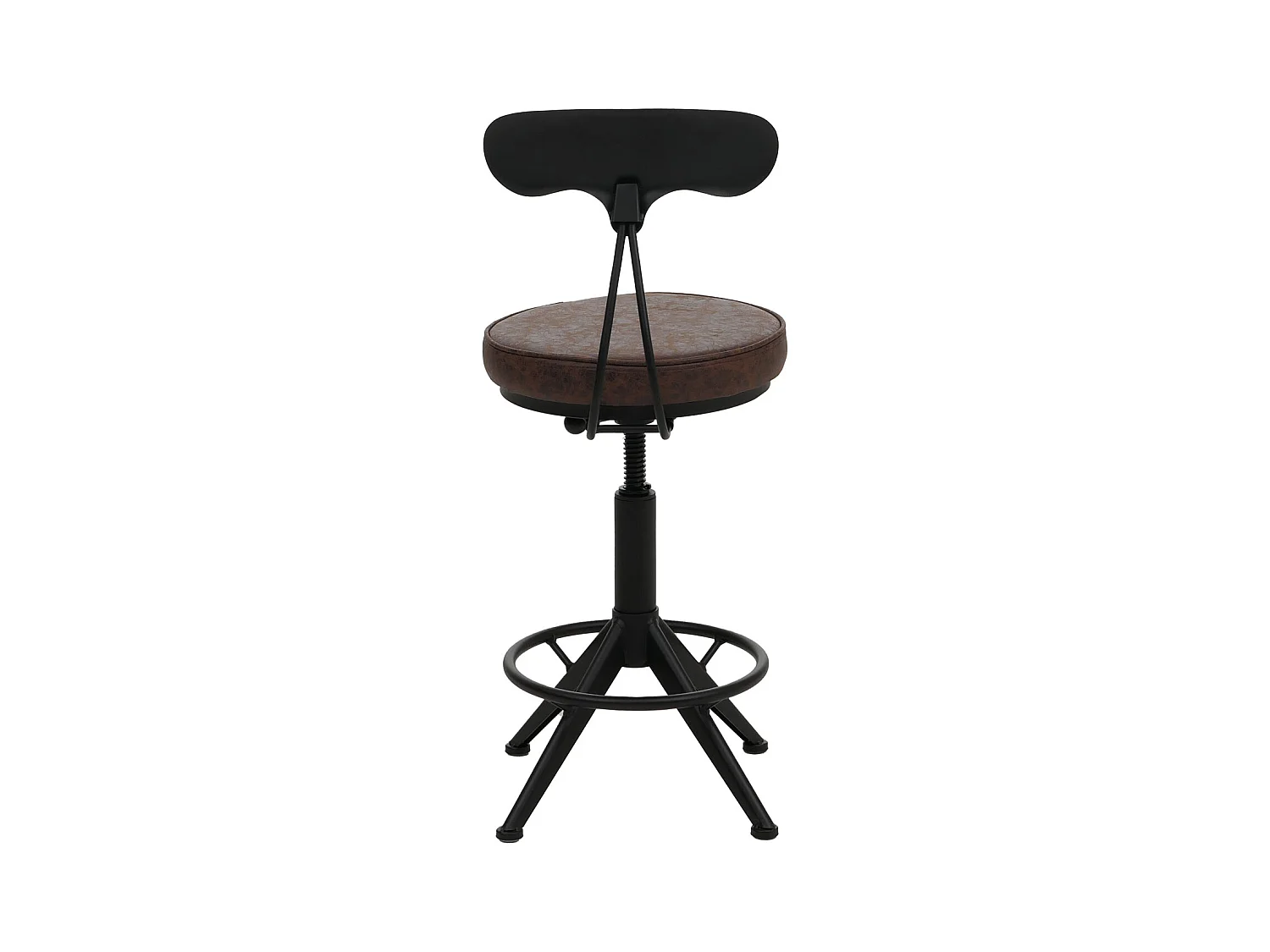 Barhocker MCW-O84 (2er-Set), Braun-schwarz