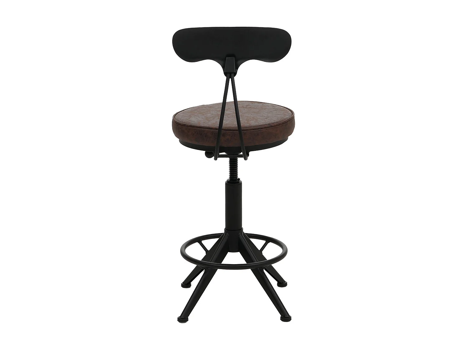 Stołki barowe MCW-O84 (zestaw 2 szt.),  brązowo-czarny