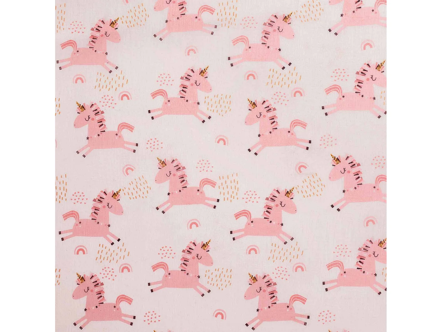 Visillo con estampado de unicornios