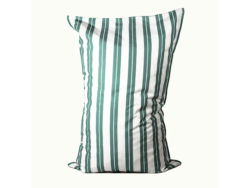 Pouf extérieur XXL à rayures