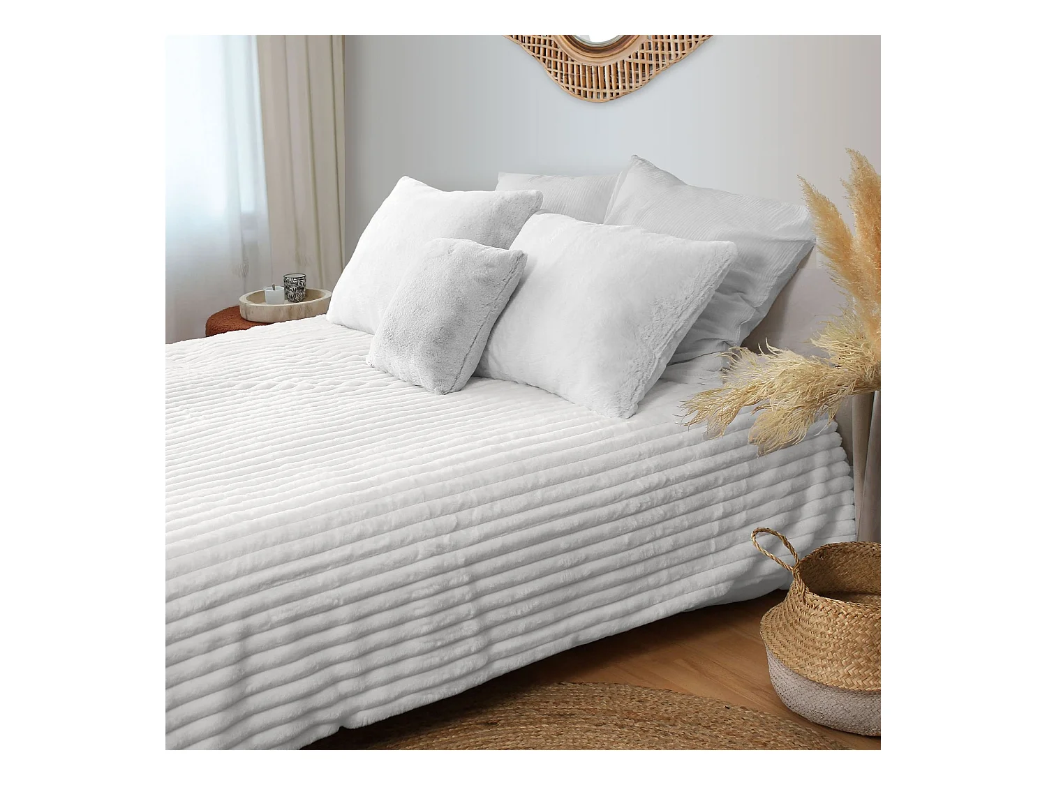 Manta efecto piel y franela