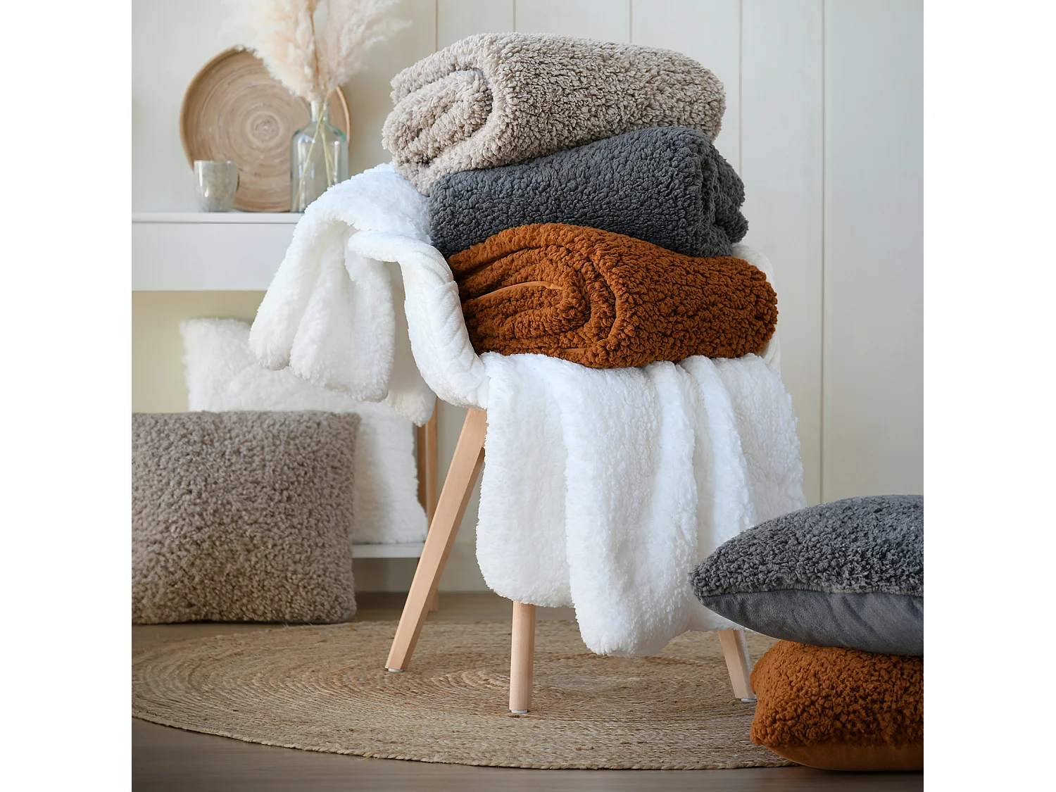 Manta suave de pelo sintético