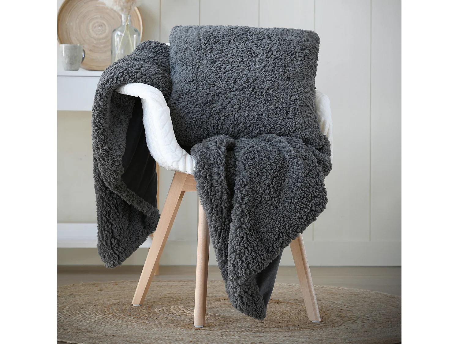 Manta suave de pelo sintético