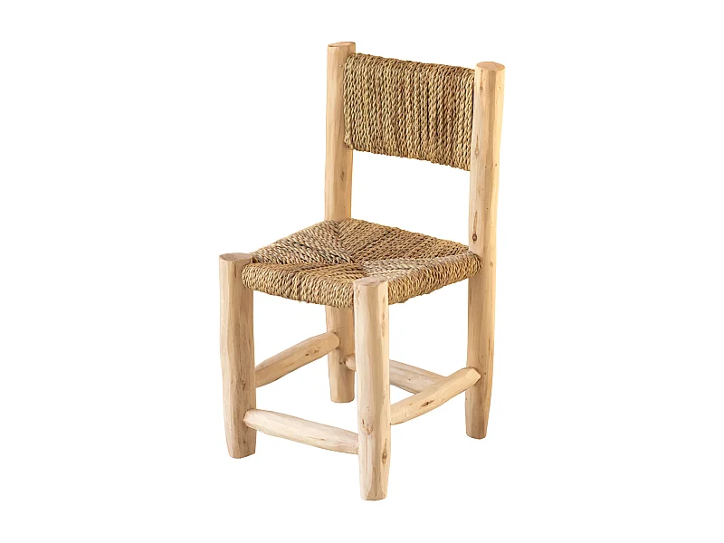 Silla infantil de madera de laurel y doum