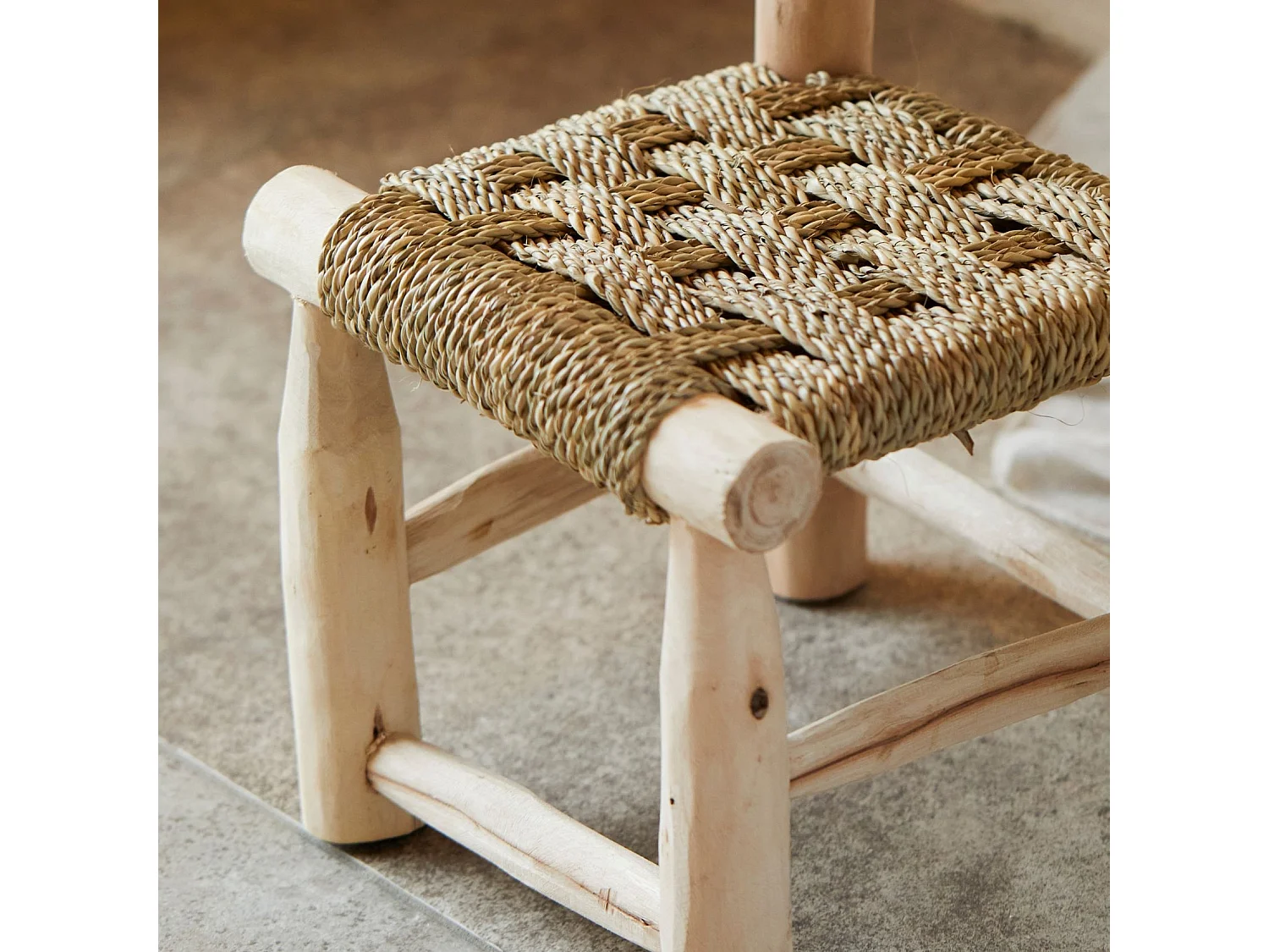 Chaise enfant bois Japandi