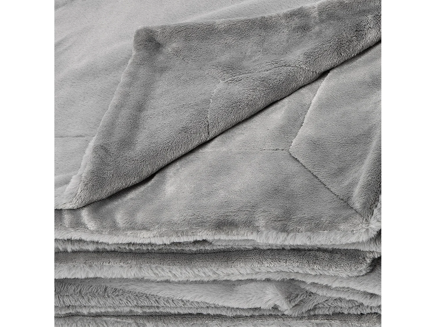 Plaid Double Face Imitation Fourrure et Polaire