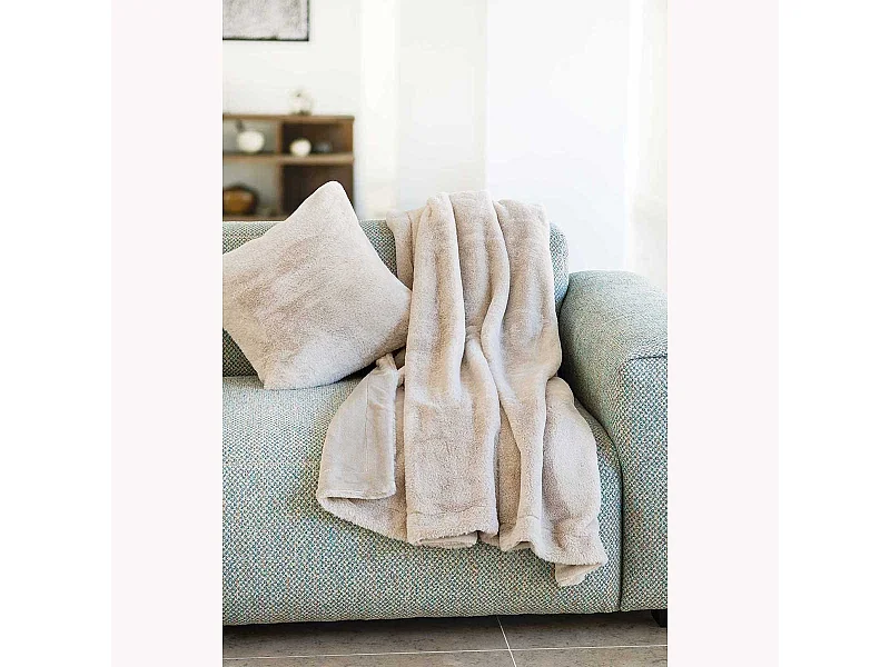 Cobija doble cara en pelo y polar