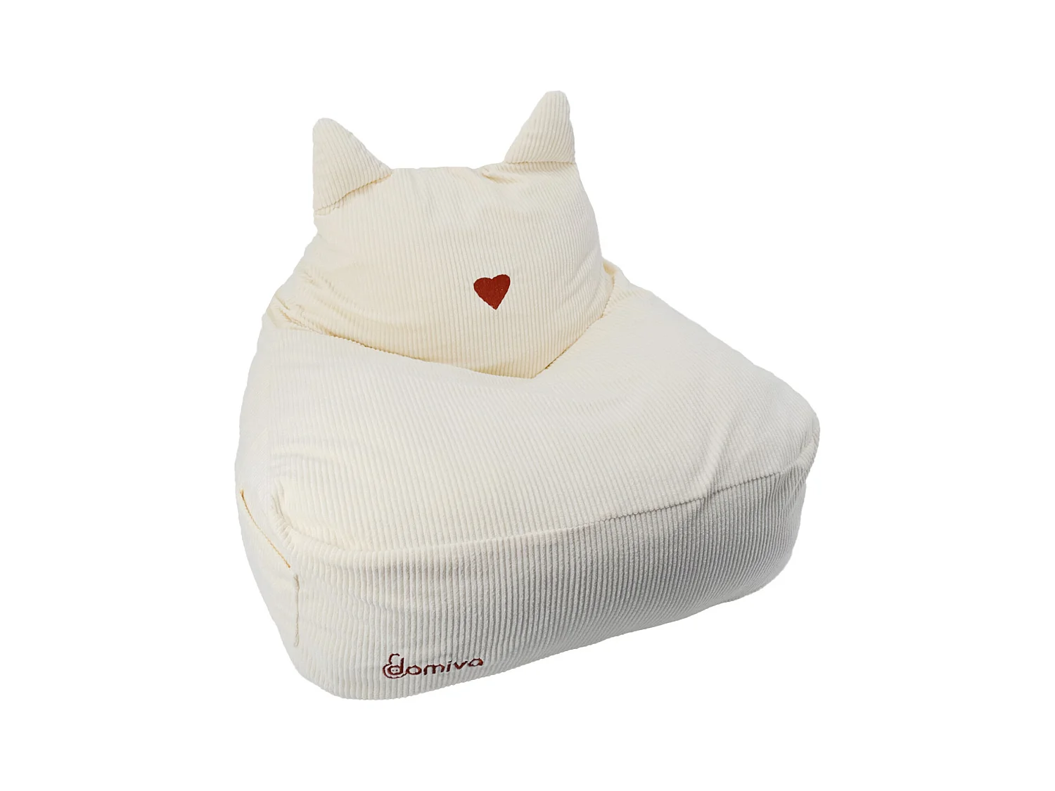 Sillón infantil de terciopelo con orejas de felino