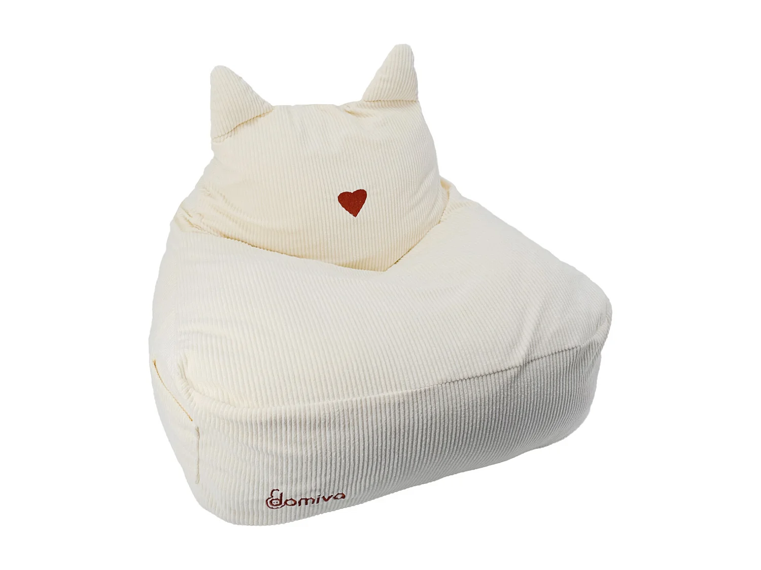 Fauteuil enfant en velours avec oreilles de félin