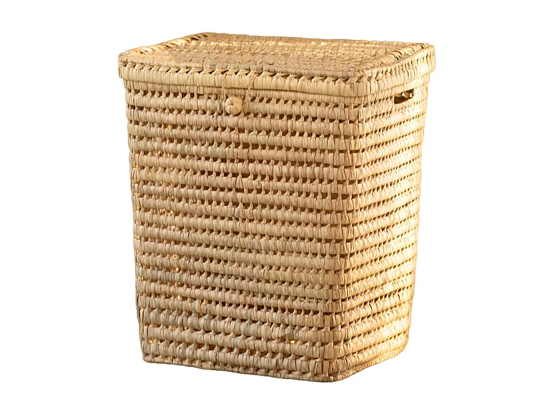 Cesta de ropa rectangular con diseño de palmera